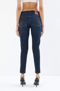 Mid-Waist Skinny Blue Jeans 4032