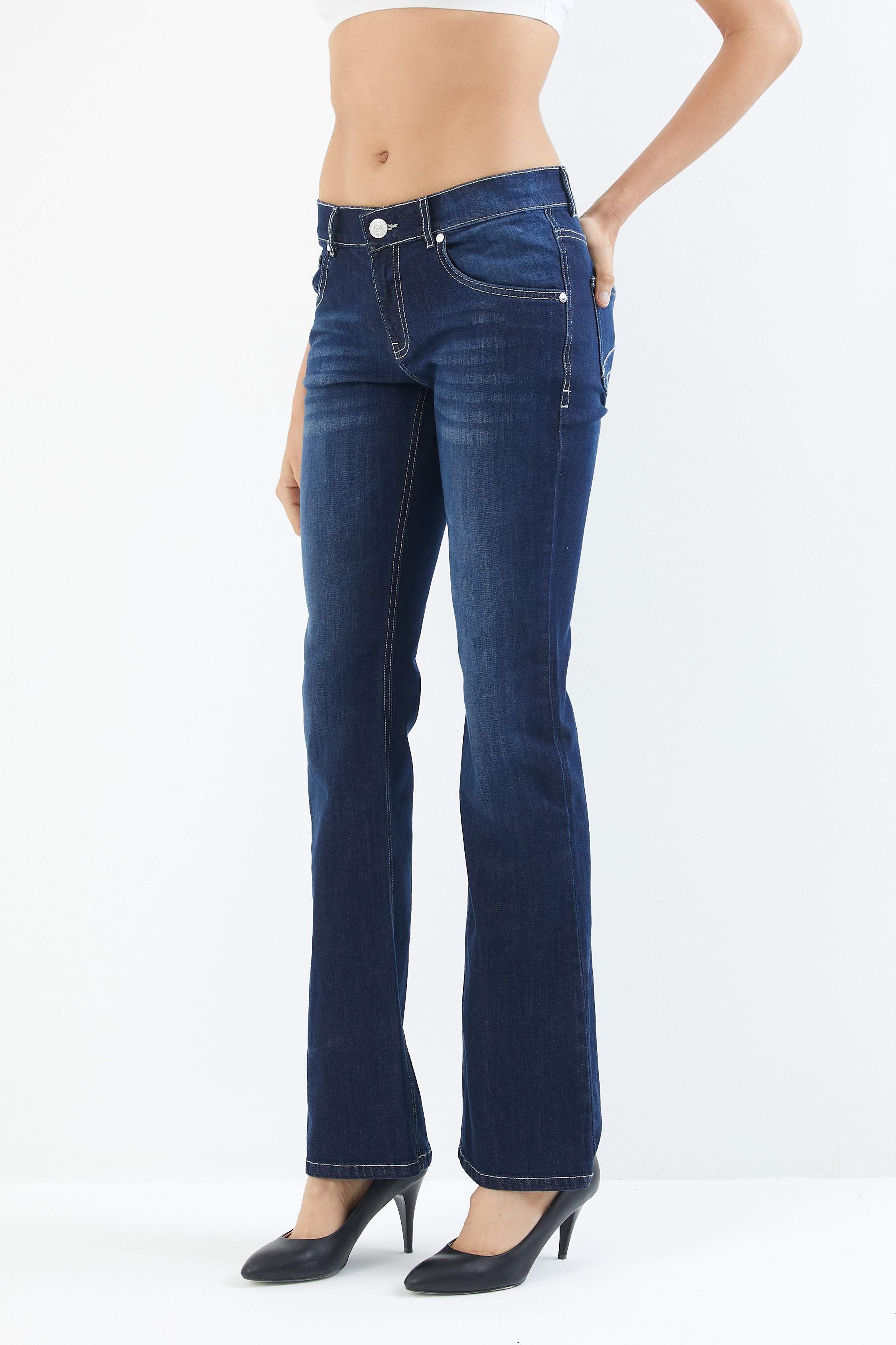 Boot-cut Blue Jeans 4033