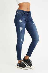 Mid-Waist Dark Blue jeans 4038