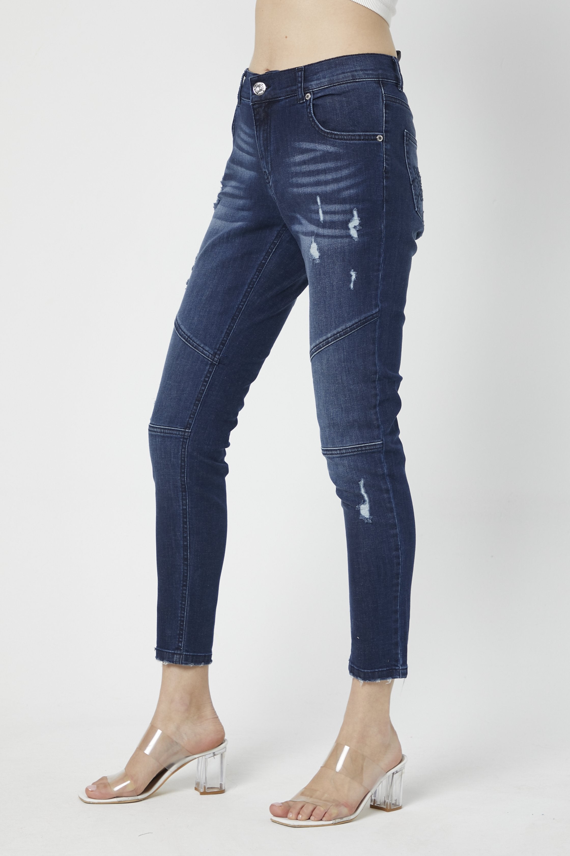 Mid-Waist Dark Blue jeans 4038
